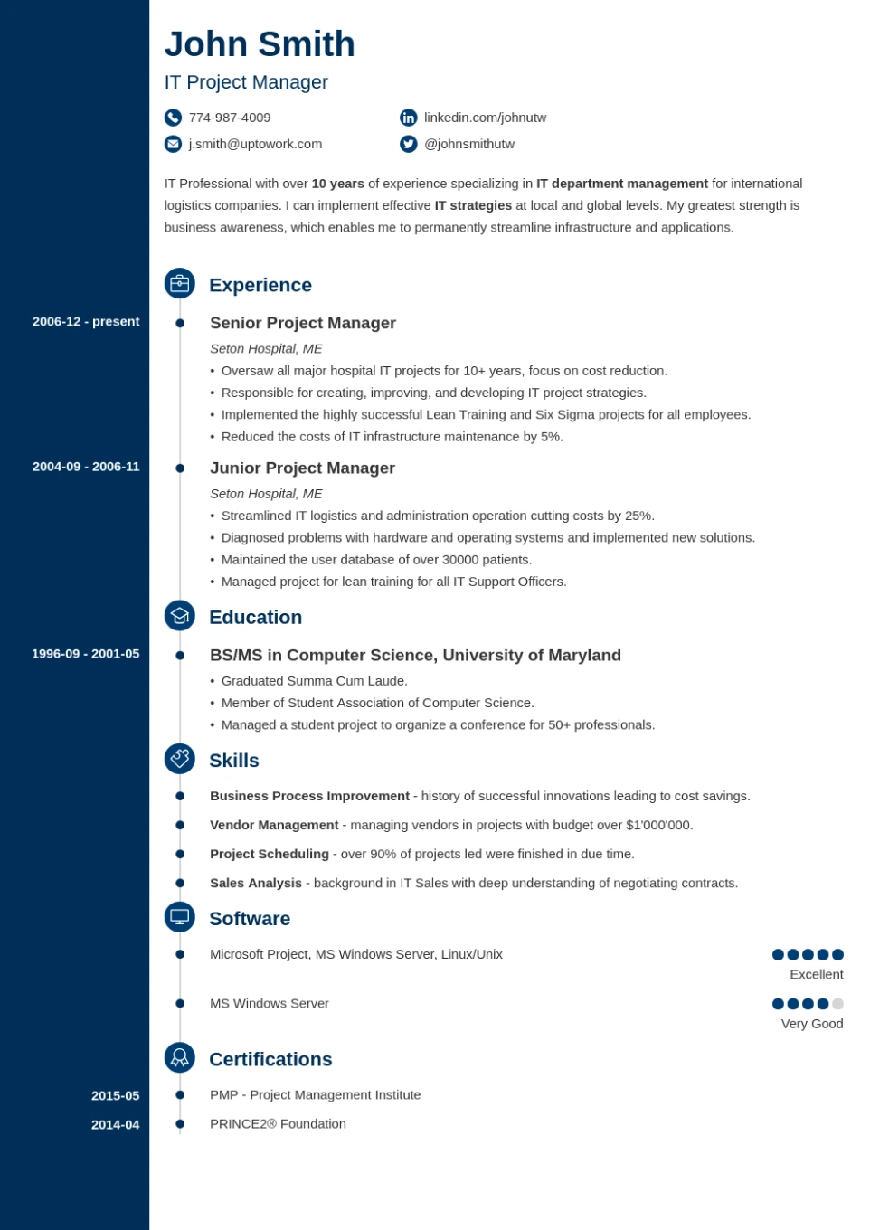 Sample Resume 3